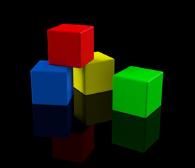 Obraz premium Die bunten Würfel