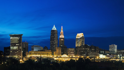 Fototapeta premium Night in Cleveland