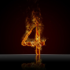 Fototapeta premium Texteffekt Flammen 4