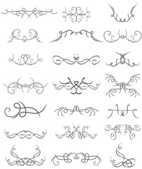 Design calligraphic elements set