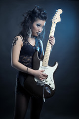 Obraz premium Woman rock star