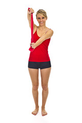 Dehnübungen mit einem Theraband