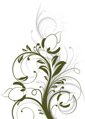 Floral abstract design element.