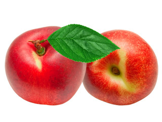 peach isolated on white background