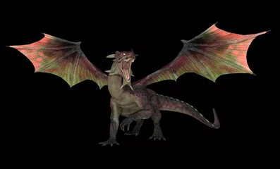 Papier Peint photo autocollant Dragons Dragon Rouge