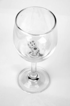Dices and goblet