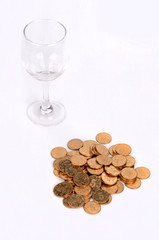 Coins and goblet