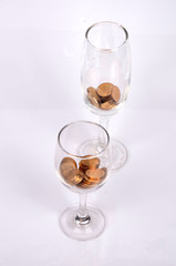 Coins and goblet