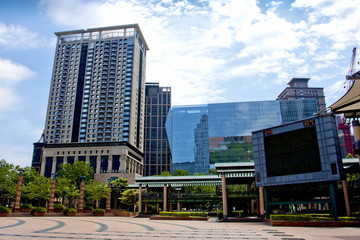 glass skyscraper buildings
