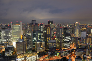 Fototapeta premium Osaka, Japan Nightscape