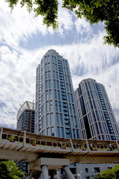 glass skyscraper buildings