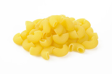 macaroni on white background