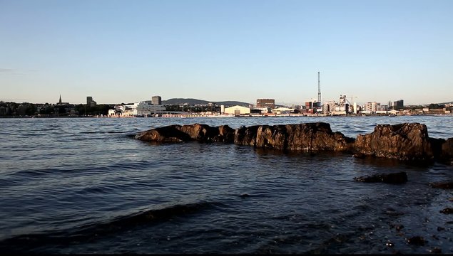 Oslo view from sea (Full HD)