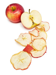 Getrocknete Apfelscheiben