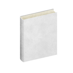 isolated Blank book recycled paper on white background