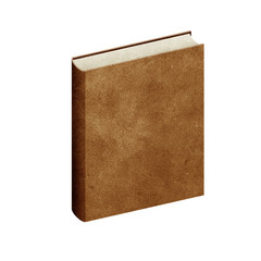 Naklejka premium isolated Blank book recycled paper on white background