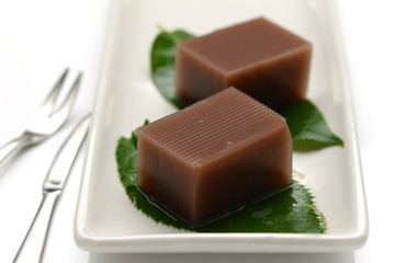Japanese traditional dessert,Sweet bean jelly