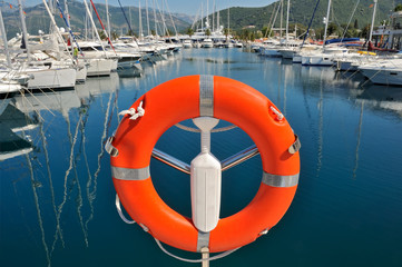 Safety buoy in marina