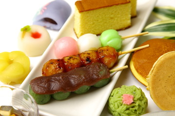 various Japanese confectionery
