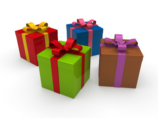 3d gift box color