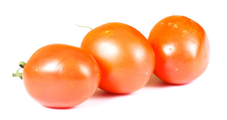 three beautiful fresh tomato