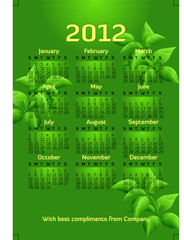 ready made 2012 new year calendar