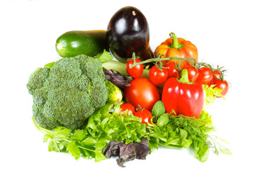 fresh and juicy vegetables isolated
