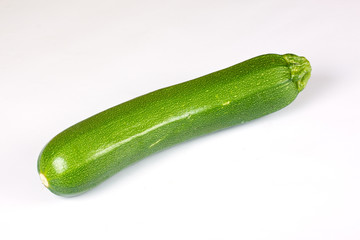 Courgette on white background