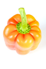 Orange pepper isolated on white