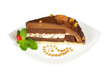 cake truffle with black chocolate