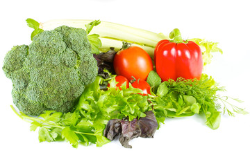 fresh and juicy vegetables isolated