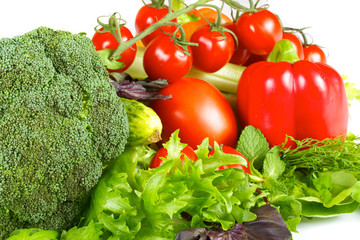 fresh and juicy vegetables isolated