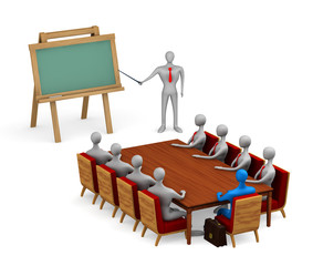 Group of 3d persons on the meeting
