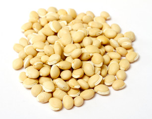 pile soybean on background
