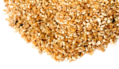 Pile of Pearl Barley isolated on white