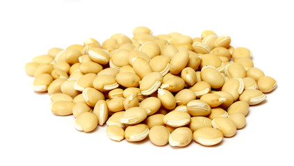 pile soybean on background