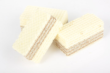 Wafers on a white background