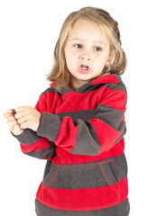 Young girl dancing in studio