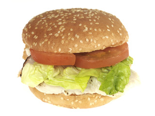 Chicken Breast with Salad in a Bun