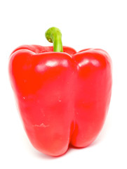 Bright red pepper isolated on white.