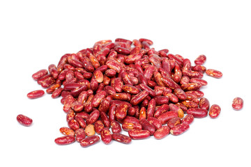 dried beans on white background