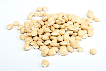 pile soybean on background