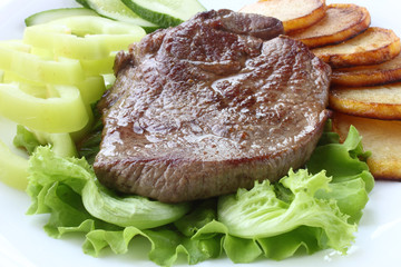 Roasted meat with vegetables