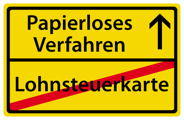 Obraz premium Papierloses verfahren lohnsteuerkarte elstam