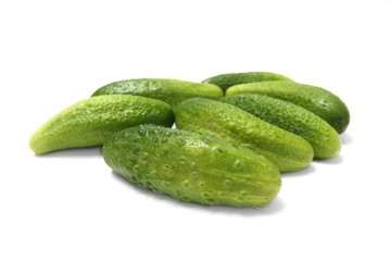 Cucumbers on a white background