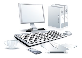 workplace room with computer