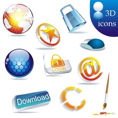 vector icon set: web
