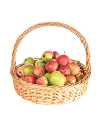The basket with red apples