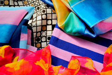 many-coloured shawls