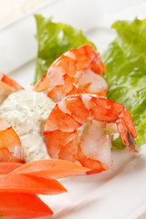 salad with shrimps
